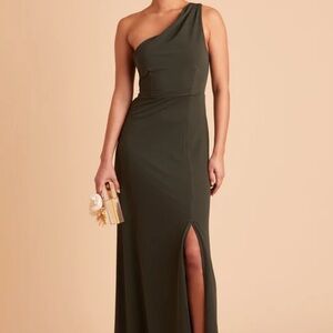 Birdy Grey Kira dress (M) in olive crepe